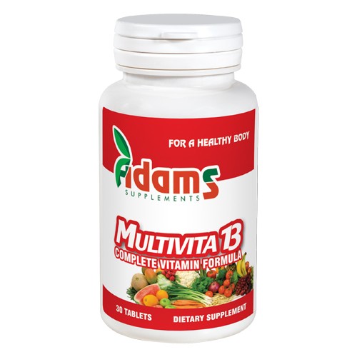 Multivita13 30 tab Adams Supplements vitamix.ro imagine noua reduceri 2022