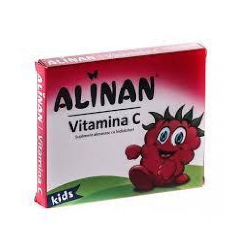 Alinan Vitamina C Kids (Aroma de Zmeura) 20cpr masticabile vitamix poza