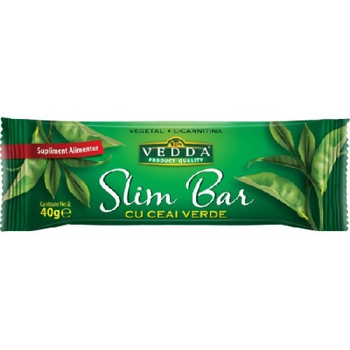 Baton Slim Bar cu Ceai Verde 40gr Vedda vitamix poza