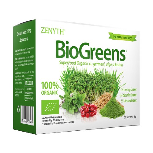 BioGreens 28plicuri x 4g Zenyth vitamix poza
