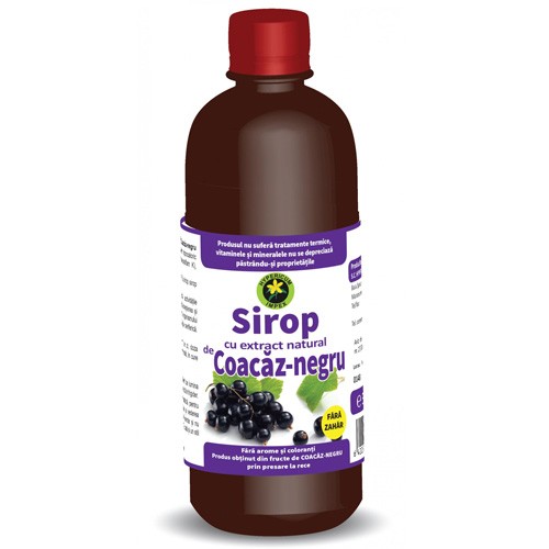 Sirop Coacaze Negre Fara Zahar 500ml Hypericum