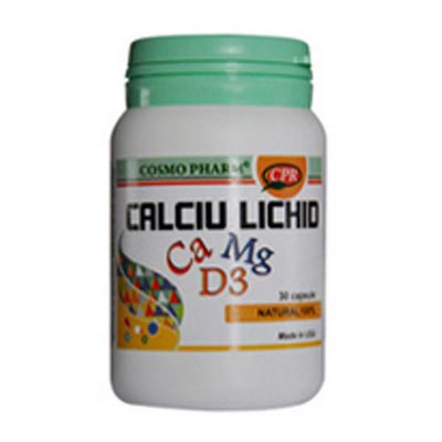 Ca+Mg+Vit D Lichid, 30cps, CosmoPharm