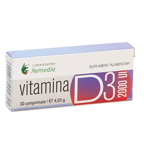 Vitamina D3 600UI 30cps Remedia vitamix poza