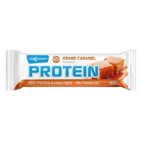 Baton proteic cu caramel, fara gluten, 60g, Maxsport