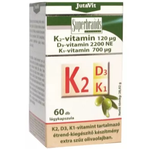 Vitamina K2 + D3 + K1, 60cps, Jutavit