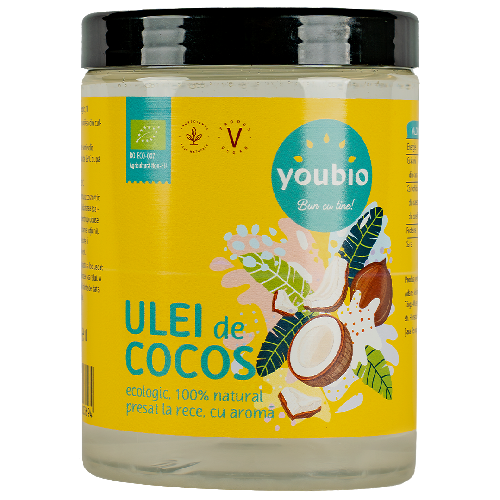 Ulei de Cocos ecologic, presat la rece 1L, Youbio