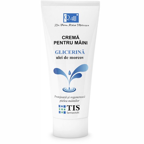 Crema de Maini cu Glicerina & Ulei de Morcov 100ml Tis