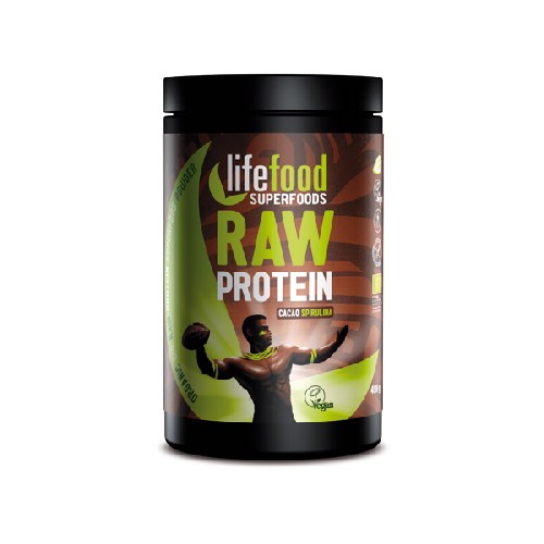 Pudra Proteica Cacao, Spirulina Superfood Raw Bio 450gr Lifefood
