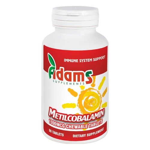 Metilcobalamina 1000mcg, 90tab, Adams Supplements imagine produs la reducere