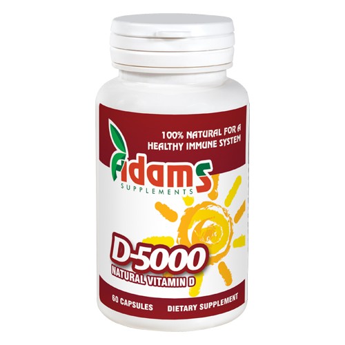 Vitamina D-5000 60 tablete Adams Supplements imagine produs la reducere