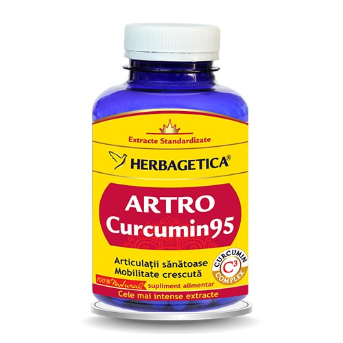 Artro Curcumin95 120cps Herbagetica imagine produs la reducere