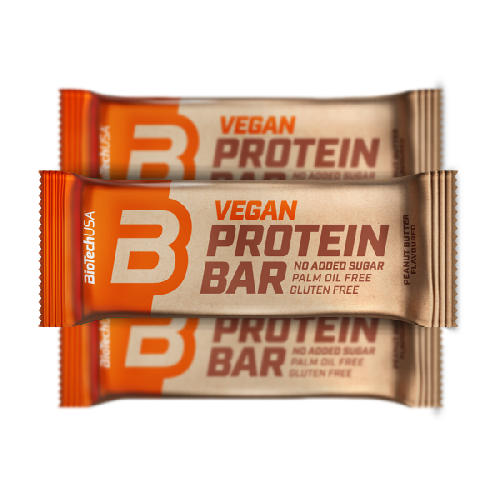 Vegan Bar Peanut butter, 50gr, Biotech USA vitamix.ro imagine noua reduceri 2022
