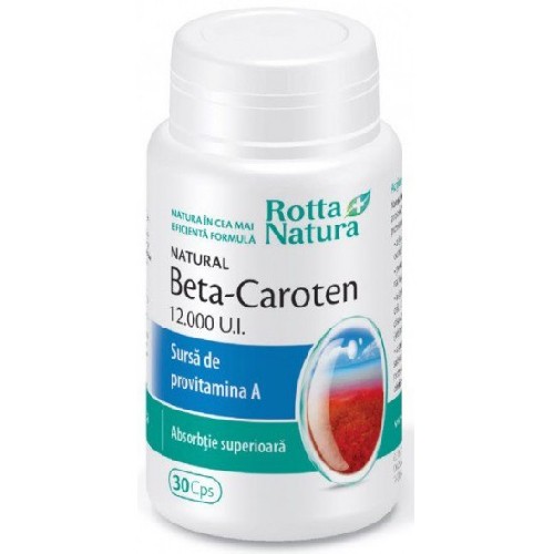 Beta-caroten 30cps Rotta Natura vitamix.ro