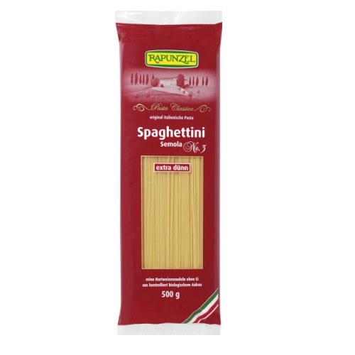 Spaghetti Semola extra subtiri 500gr Rapunzel vitamix.ro