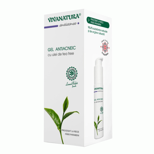 Gel Antiacneic Tea Tree 50ml Vivanatura vitamix.ro