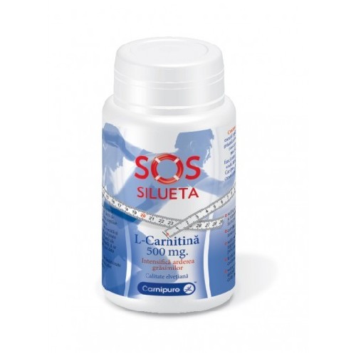 L-carnitina 500mg SOS Silueta 60cps vitamix poza