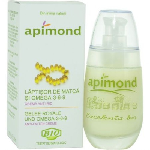 Crema Antirid Cu Laptisor De Matca si Omega 3-6-9 Apimond imagine produs la reducere