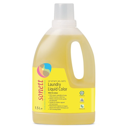 Detergent Ecologic Lichid pentru Rufe Colorate 1.5l Sonett imagine produs la reducere