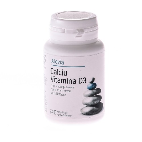 Calciu+Vitamina D3 40cpr Alevia imagine produs la reducere
