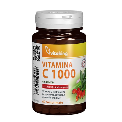Vitamina C 1000mg cu Absortie Lenta 60tab Vitaking imagine produs la reducere