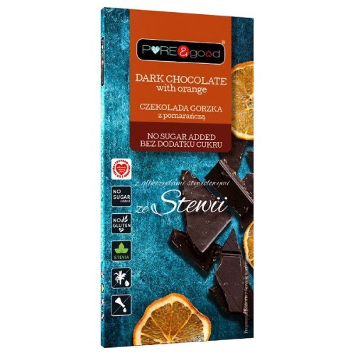 Ciocolata Negra cu Cocos, fara zahar, 75 g