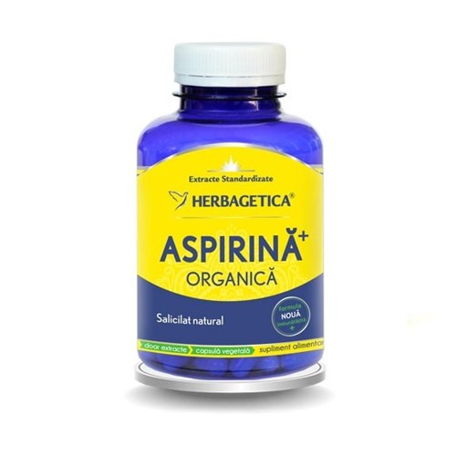 Aspirina Organica 120cps Herbagetica vitamix.ro