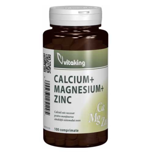 Calciu-Magneziu- Zinc 100 Cpr, Vitaking