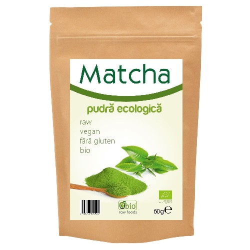 Matcha (ceai verde) Pudra Bio 60gr Obio vitamix poza