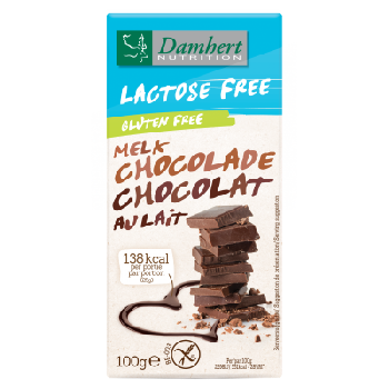 Ciocolata Lapte Fara Gluten Fara Lactoza 100gr Damhert imagine produs la reducere