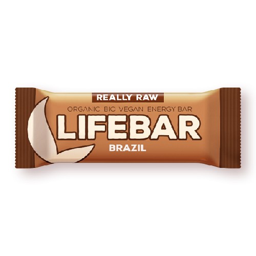 Lifebar Baton cu Nuci Braziliene Raw Bio 47gr Lifefood imagine produs la reducere
