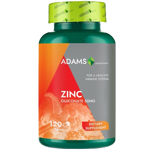 Zinc 50mg, 120tab, Adams Supplements