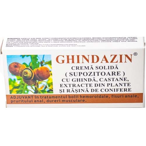 Supozitoare Ghindazin, 15gr, Elzin Plant vitamix.ro