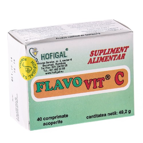 Flavo Vit C 40cpr Hofigal vitamix.ro