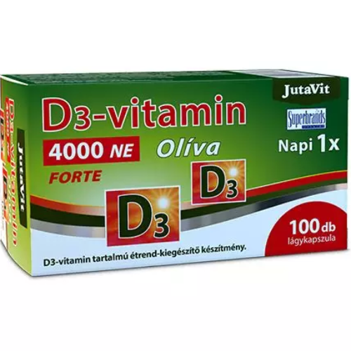 Vitamina D3 4000ui cu Ulei de Masline 100cps moi Jutavit