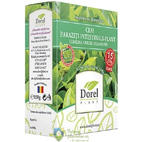 Ceai Paraziti Intestinali, 150gr, Dorel Plant vitamix.ro