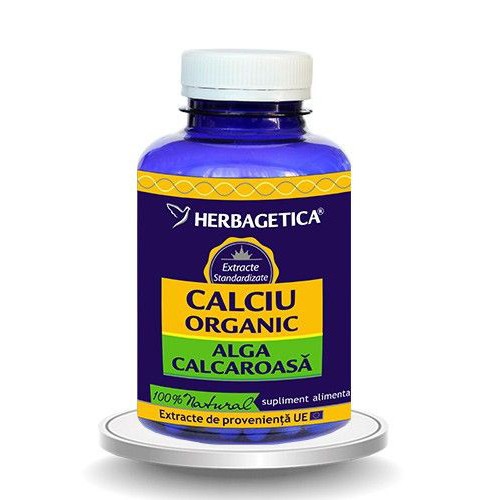 Calciu Organic 120cps Herbagetica vitamix poza