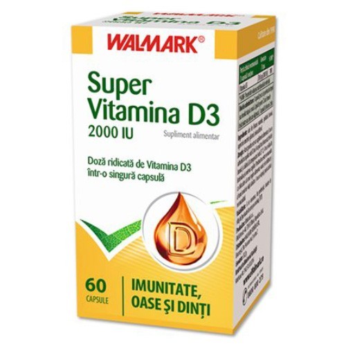 Super Vitamina D3 60cps Walmark imagine produs la reducere