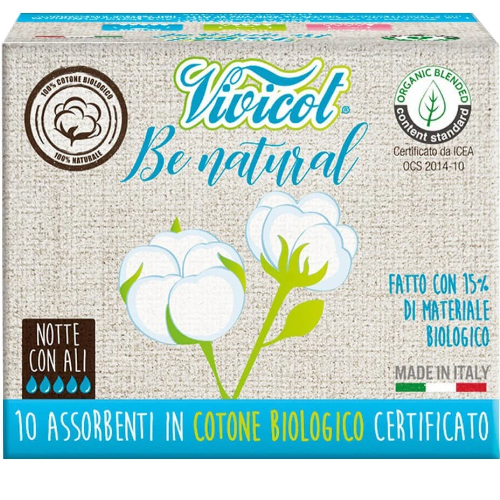 Absorbante Noapte Bumbac 5 Picaturi 10buc  Bio Holistic