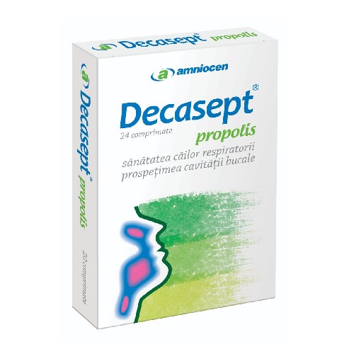 Decasept cu Propolis, 24cpr, Amniocen