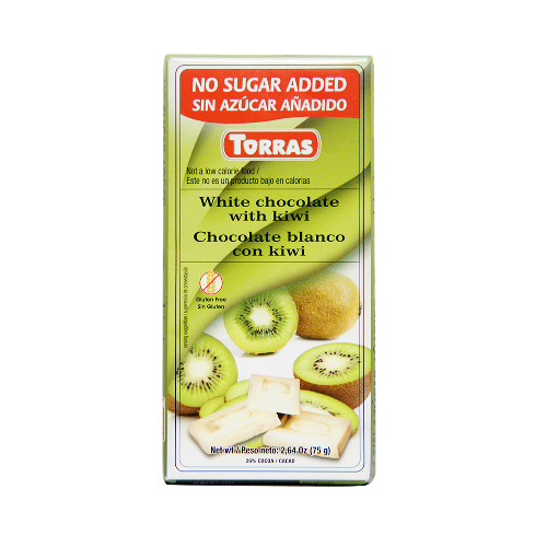 Ciocolata Alba cu Kiwi 75gr Torras