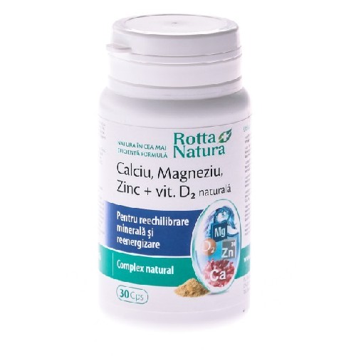 Ca+Mg+Zn+D2 Natural 30cps Rotta Natura