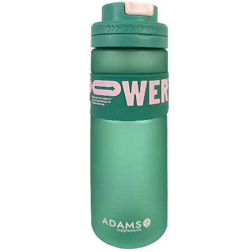 Sticla apa plastic cu pai POWER, verde 820ml, Adams Supplements