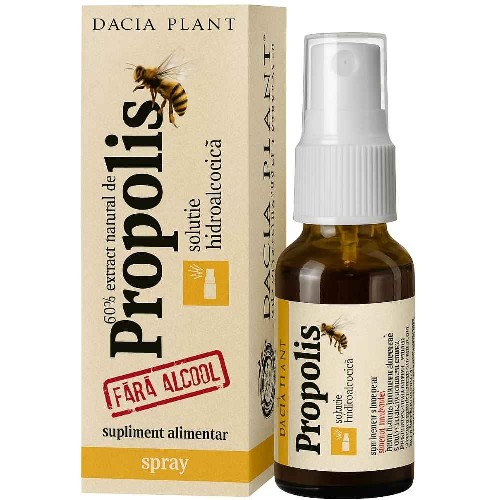 Tinctura Propolis Spray Glicolic Fara Alcool 20ml Dacia Plant