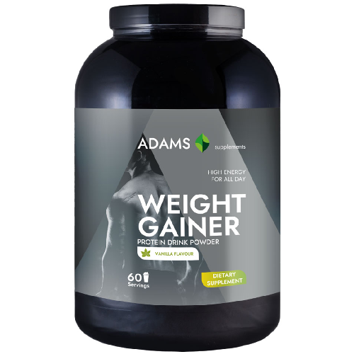 Weight Gainer (vanilie), 3000g, Adams