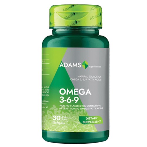 Omega 369 (Flaxseed Oil), 30cps, Adams Supplements