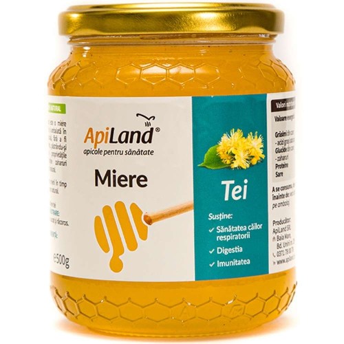 Miere Tei Cruda, 500g, Apiland