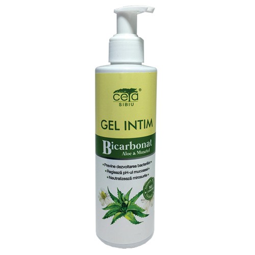 Gel Intim Bicarbonat Aloe si Musetel 200ml Pompita Ceta