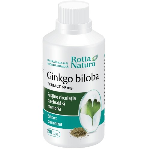 Ginkgo Biloba Extract 60mg, 90cps, Rotta Natura