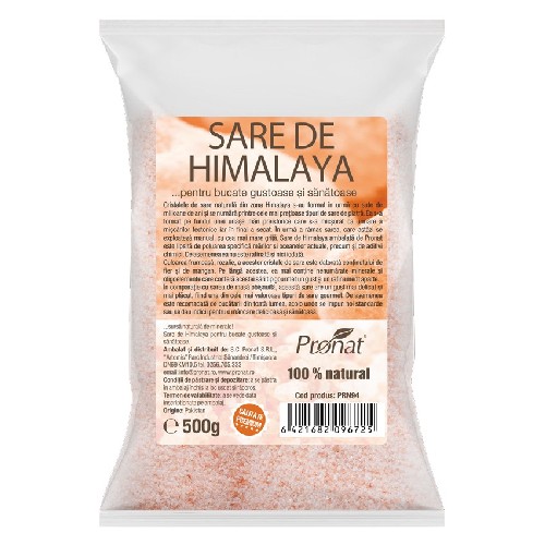 Sare De Himalaya Fina, 500g, Pronat