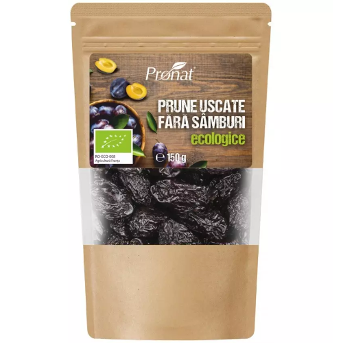 Prune Uscate Eco 150gr, Pronat